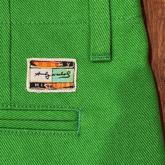 Tommy Hilfiger x Andy Warhol Lobster Bermuda Shorts Men's 36 Galvanic Green NWT - Picture 4 of 11
